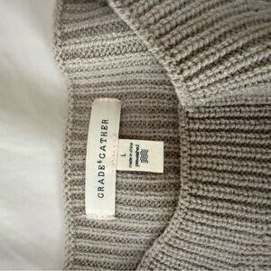 Grade & Gather Women's Turtleneck Sweater in Gray